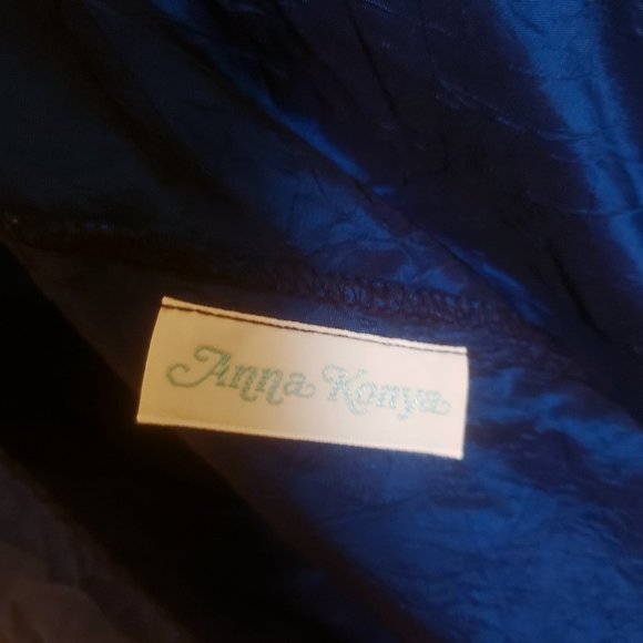 Iridescent Anna Konya Teal Peasant Blouse Medieval - Picture 7 of 7